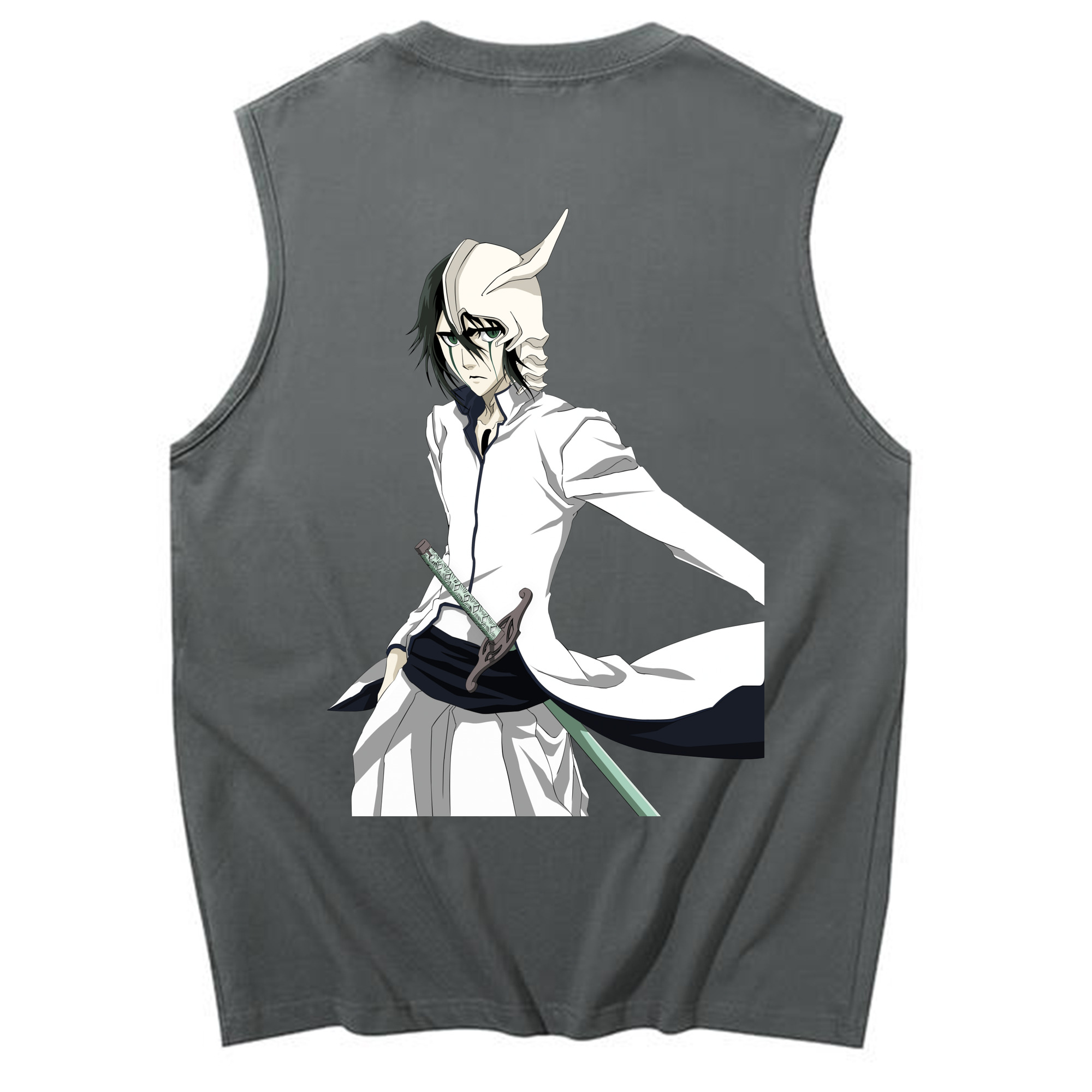 （画像用） ブリーチ ウルキオラ·シファー BLEACH Ulquiorra cifer コットン100％タンクトップ（背面プリント）